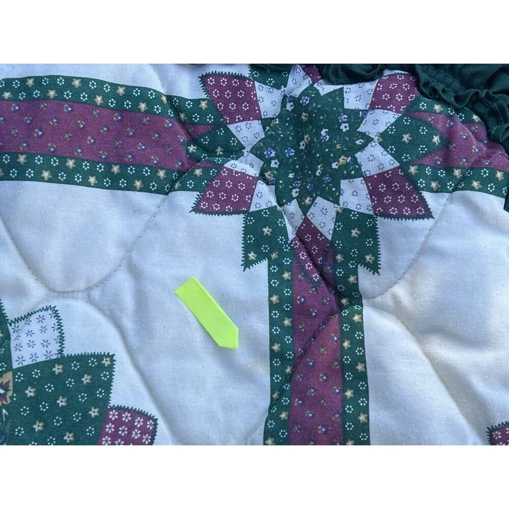 Vintage Perfect Fit Pillow Shams Set 2 Quilt Star Patchwork Cottage Farmhouse
